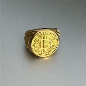 18K Gold Bitcoin Ring